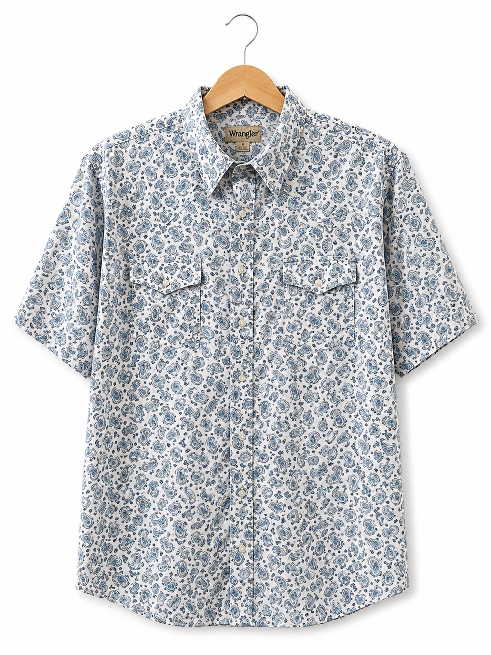 Wrangler Men's Blue Paisley Shirt 2XT
